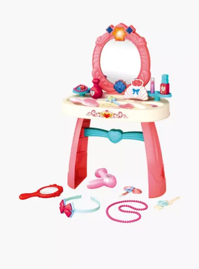 صورة مجموعة ألعاب طاولة بمرآة مع ضوء برنسيس بيوتي  تناسب للإعمار 3.سنوات فما فوق